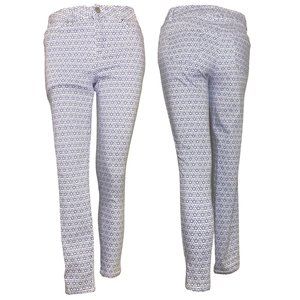 D.Jeans NY Blue/White Geo Print Stretch Jeans